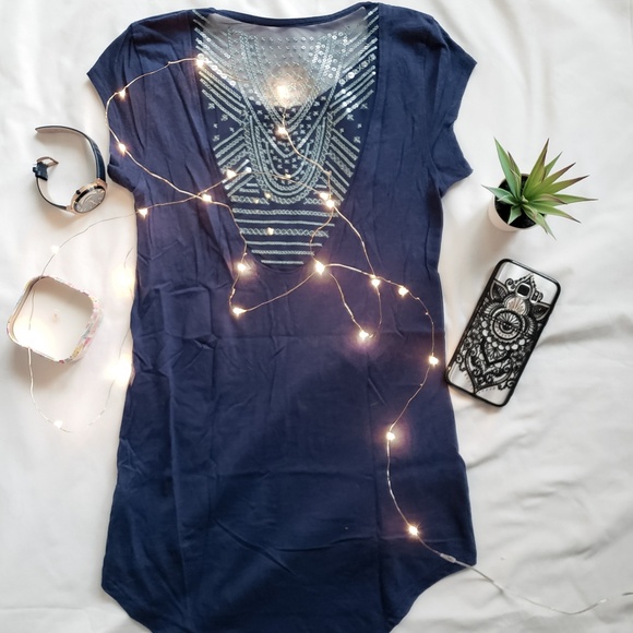 Victoria's Secret Tops - VS tshirt with embroidered mesh detail Victoria's Secret Tops - VS tshirt with embroidered mesh detail